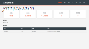 工程行业专属记账系统 | 项目-工人-财务一体化 | 动态图表报表 | PHP+MySQL